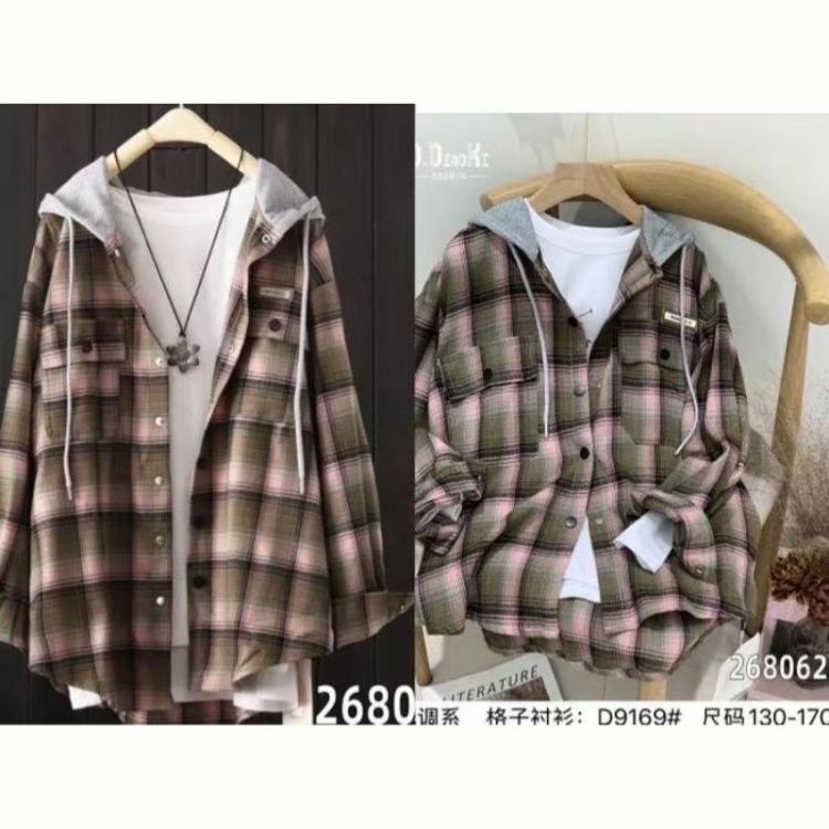Купить Рубашка Safi D9169 khaki-pink на obuv-plus.com.ua