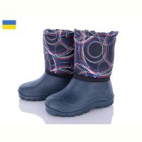 Купить Сапоги Demur СПП Смужки чорний-синій-2025 на obuv-plus.com.ua