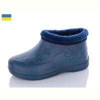 Купить Галоши Payas Квітка хутро т.синій на obuv-plus.com.ua