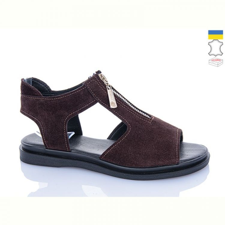 Купить Босоножки Garti 0127 коричневий замш на obuv-plus.com.ua