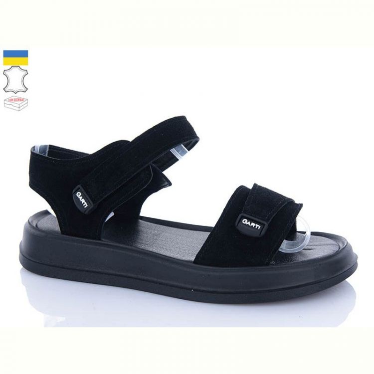 Купить Босоножки Garti 0136 чорний замш на obuv-plus.com.ua