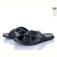 Купить Шлепанцы Alex Bens H1 сір-чорний на obuv-plus.com.ua
