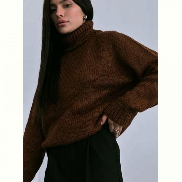 Купить Свитер Lora LR677 brown на obuv-plus.com.ua