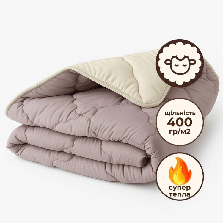 Купить Одеяло шерстяное Woolly 200х220 см IDEIA 400 гр/м2 зимнее, теплое, натуральное, овечья шерсть на obuv-plus.com.ua