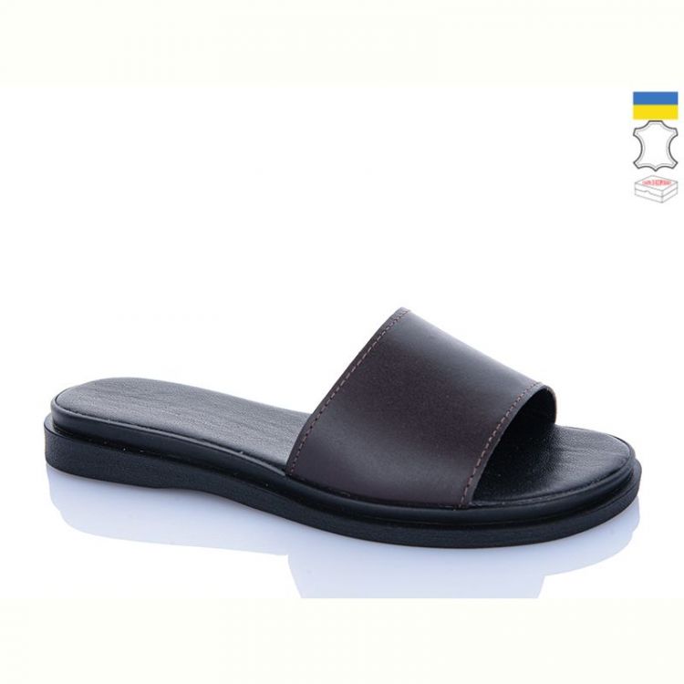 Купить Шлепанцы Garti 97 коричневий шк. на obuv-plus.com.ua