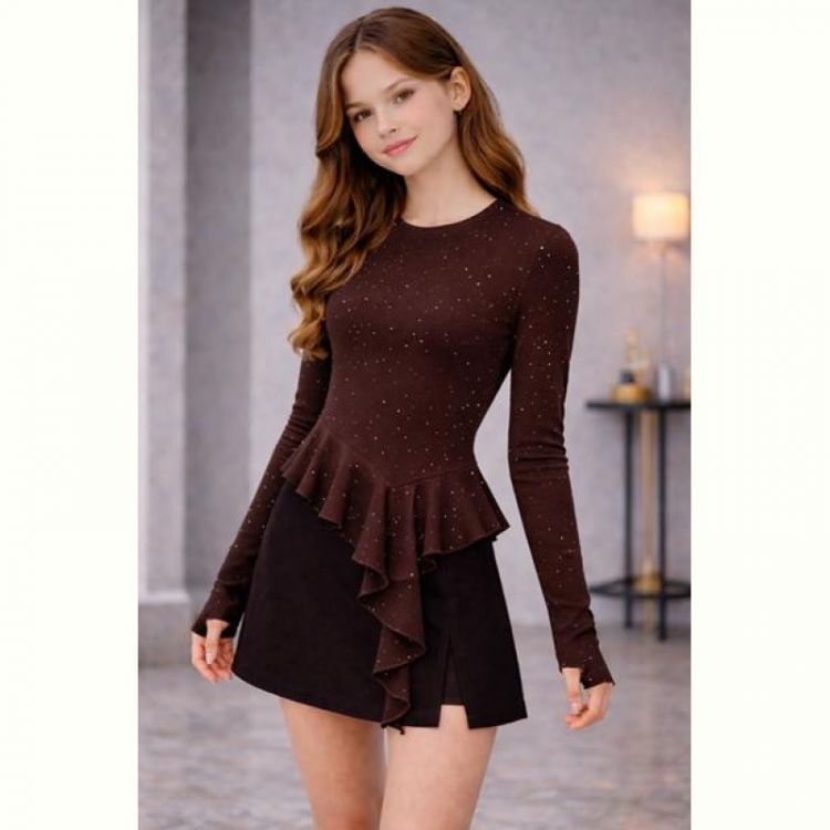 Купить Свитер Karolina KR546 brown на obuv-plus.com.ua