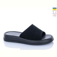 Купить Шлепанцы Garti 0197 чорний замш на obuv-plus.com.ua