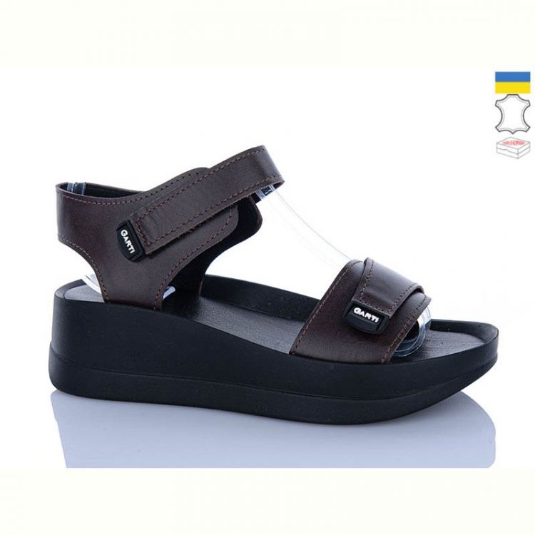 Купить Босоножки Garti 0196 коричневий шк. на obuv-plus.com.ua