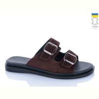Купить Шлепанцы Sali 191 шоколад з чор-п. на obuv-plus.com.ua