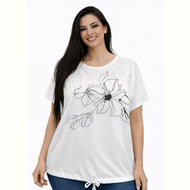 Купить Футболка Elena&Vika 26013 white на obuv-plus.com.ua