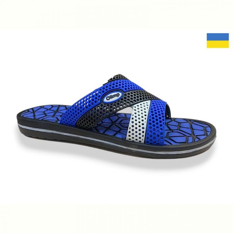 Купить Шлепанцы Олимп M203 синій на obuv-plus.com.ua