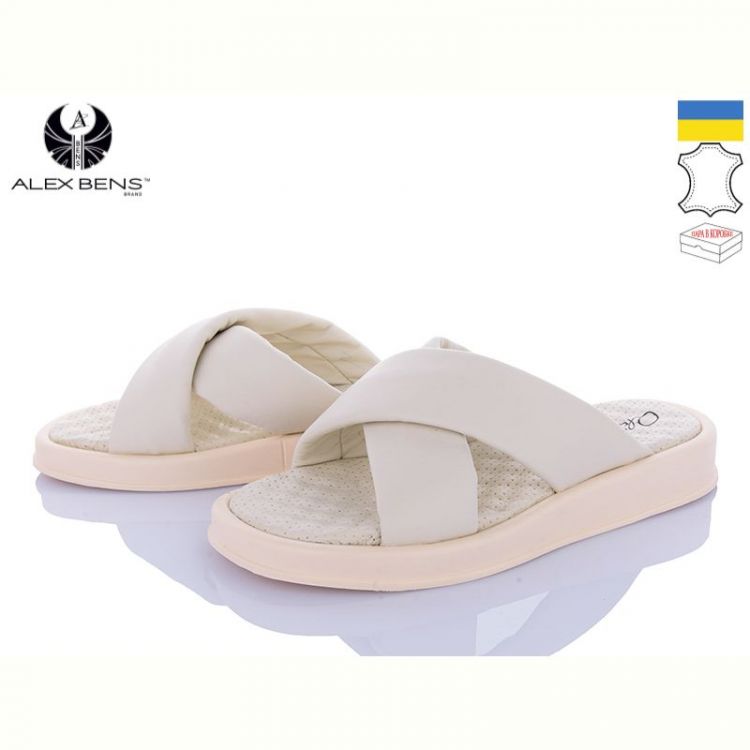 Купить Шлепанцы Alex Bens 10517-33 бежевий на obuv-plus.com.ua