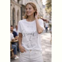 Купить Футболка Elena&Vika 25033 white на obuv-plus.com.ua