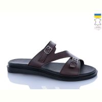 Купить Шлепанцы Sali 53 коричневий к чор-п. на obuv-plus.com.ua