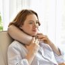 Купить Подушка рогалик для путешествий ТМ IDEIA Travel 32х32 см беж на obuv-plus.com.ua