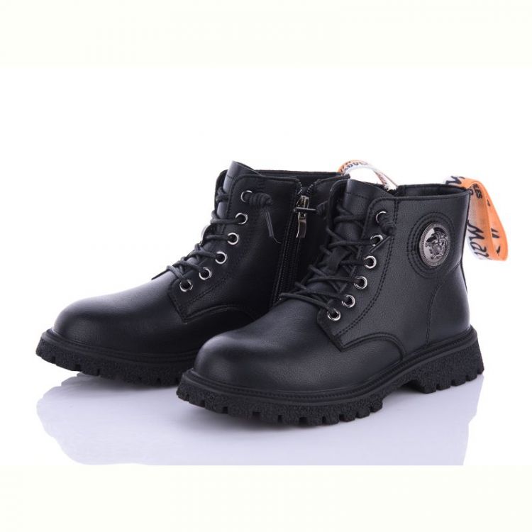 Купить Ботинки Angel Y108-7607 black-orange на obuv-plus.com.ua